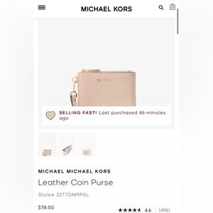 Rose Gold Michael Kors wristlet